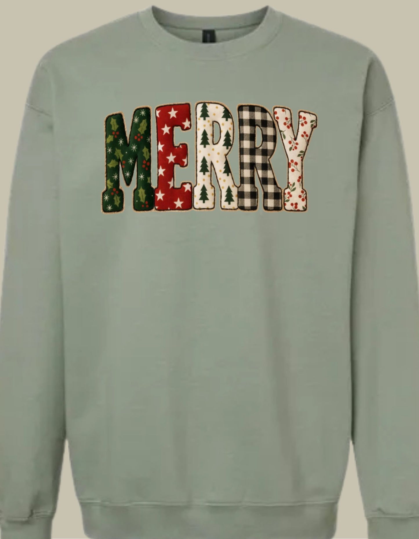 Merry. Faux embroidery