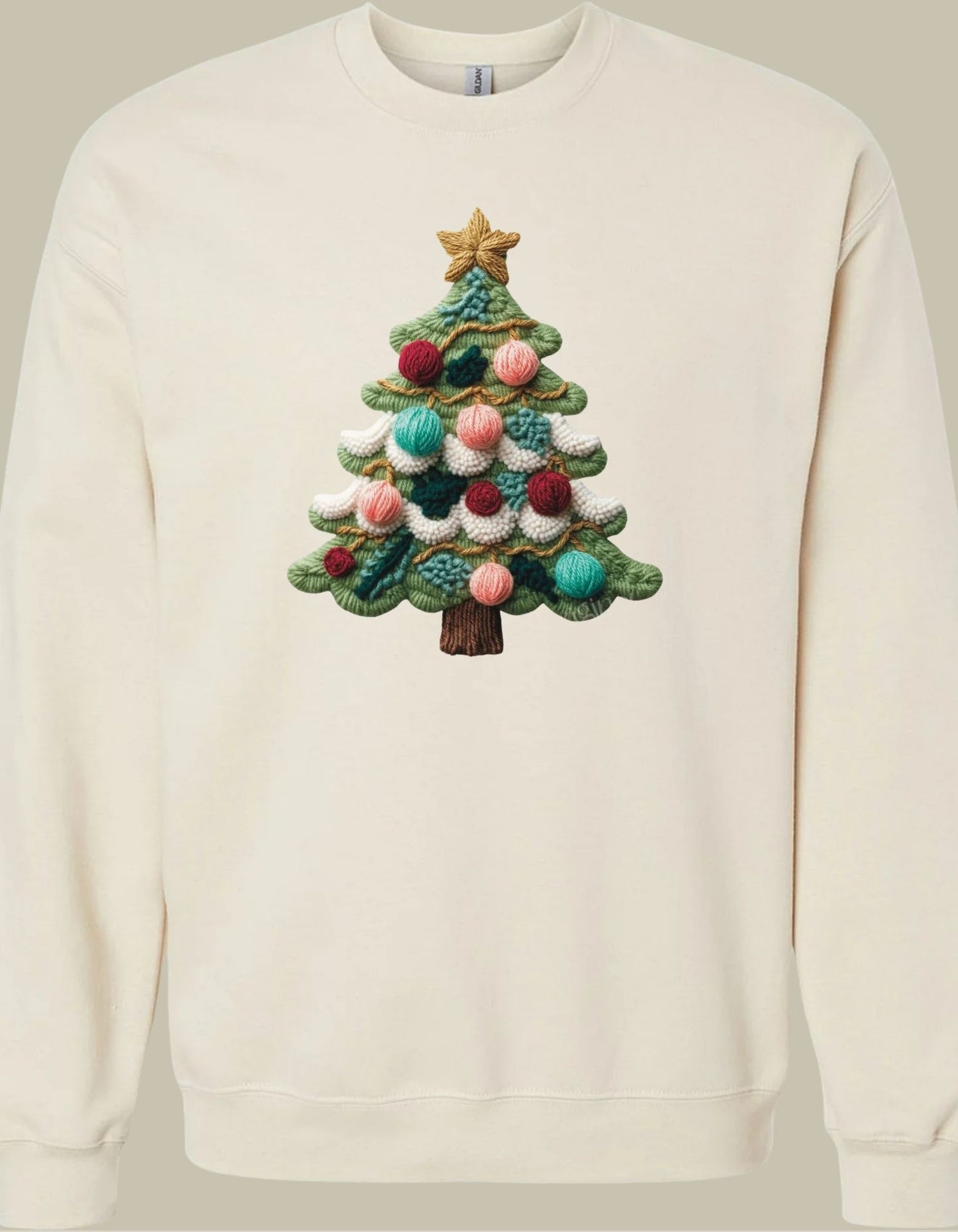 Faux yarn Christmas tree