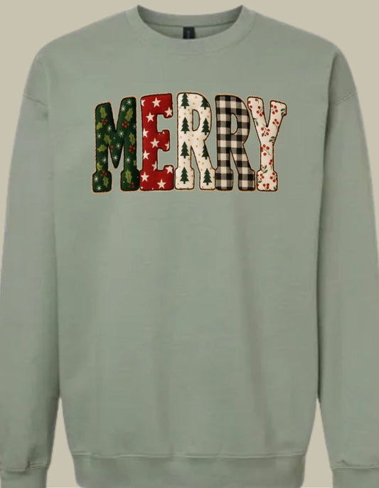 Merry. Faux embroidery